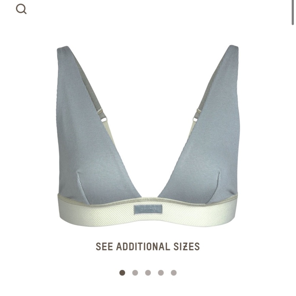 SKIMS cotton plunge bralette in mineral